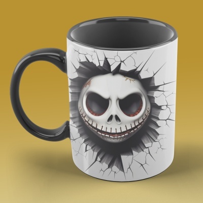 Caneca Terror Imagem  3D - Jack Skellington