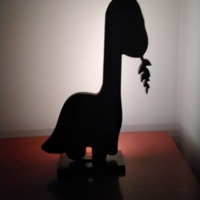 Candeeiro Led personalizado "Dinossauro com Folha"