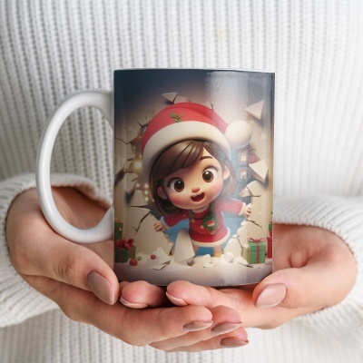 Caneca Natal Imagem 3D