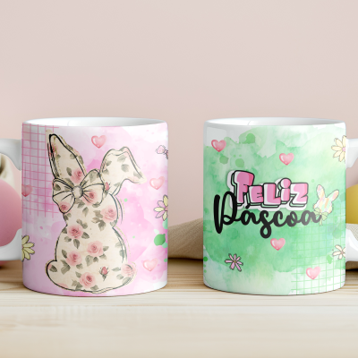 Caneca Páscoa Aquarela