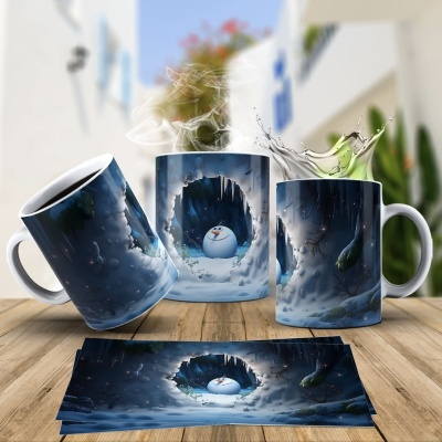 Caneca Natal OLAF Imagem  3D