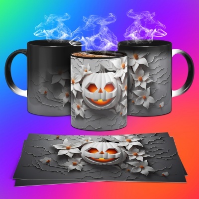 Caneca Halloween Imagem  3D