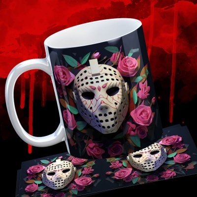 Caneca Terror Imagem  3D - Sexta-feira 13 - Jason