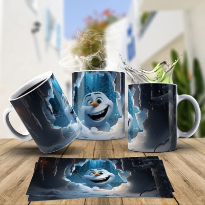 Caneca Natal OLAF Imagem  3D