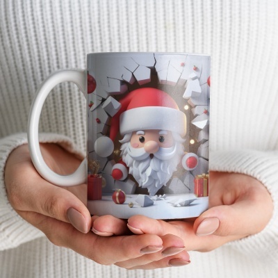 Caneca Natal Imagem 3D