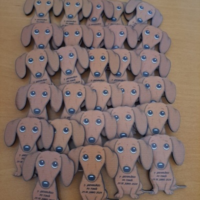Íman MDF Aniversário Cão