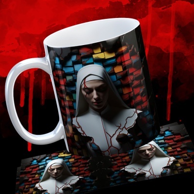 Caneca Terror Imagem  3D - A Freira