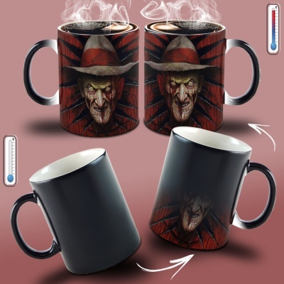 Caneca Terror Imagem  3D - Freddy Krueger