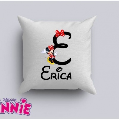Capa de Almofada Personalizada Alfabeto Disney Inicial Menina