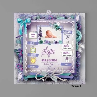 Placa de Parede em MDF Nascimento