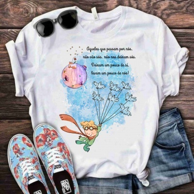 T-shirt Personagens Pequeno Príncipe T-shirt Personagens Pequeno Príncipe