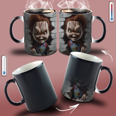 Caneca Terror Imagem  3D - Chucky