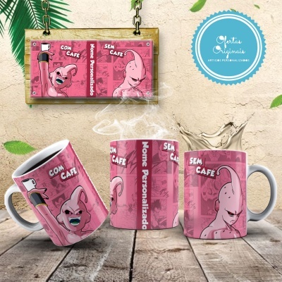 Canecas  DRAGON-BALL Com Café Sem Café Personalizada