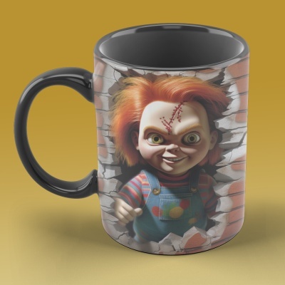 Caneca Terror Imagem  3D - Chucky