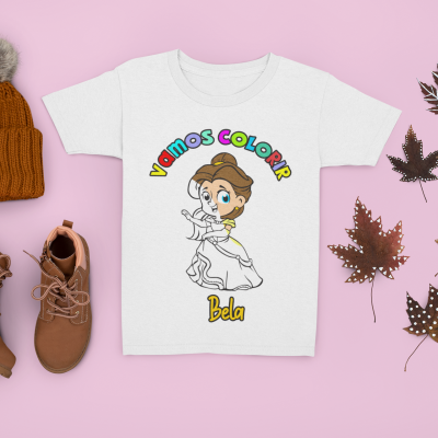T-Shirts Vamos Colorir Princesas