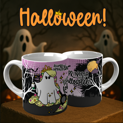Caneca Princesas Halloween