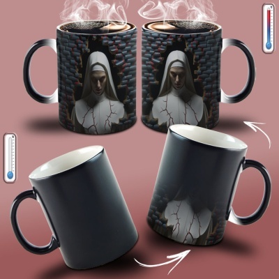 Caneca Terror Imagem  3D - A Freira