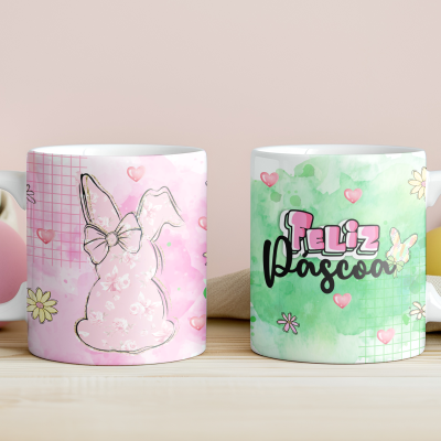Caneca Páscoa Aquarela