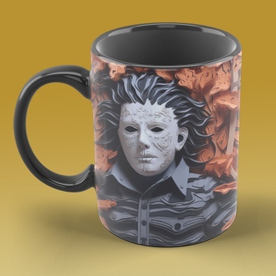Caneca Terror Imagem  3D - Michael Myers