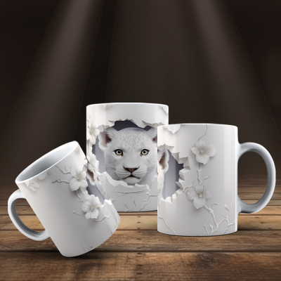 Caneca Animais Fofinhos Imagem 3D
