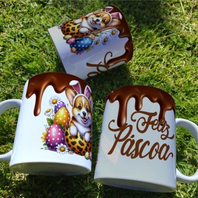 Caneca Cães Páscoa
