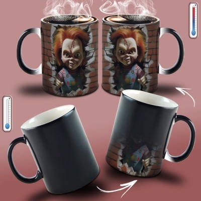Caneca Terror Imagem  3D - Chucky