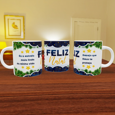 Canecas de Natal c/ frases - 12 temas
