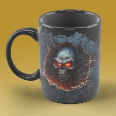 Caneca Terror Imagem  3D  - Firefighter