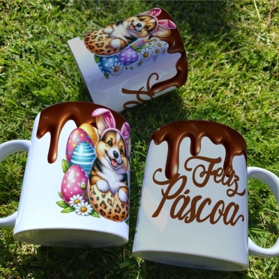 Caneca Cães Páscoa