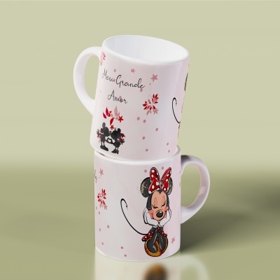 Caneca Meu Grande Amor Minnie e Mickey