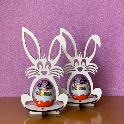 Coelho em MDF para Ovo Kinder