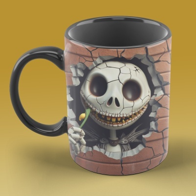 Caneca Terror Imagem  3D - Jack Skellington