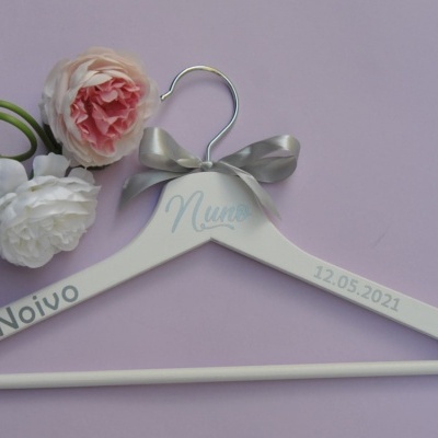 Cabide Madeira Personalizado Casamento