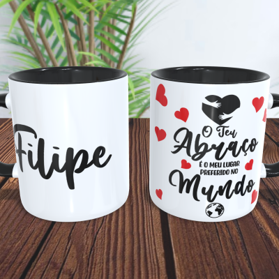 Caneca o Teu Abraço Personalizada