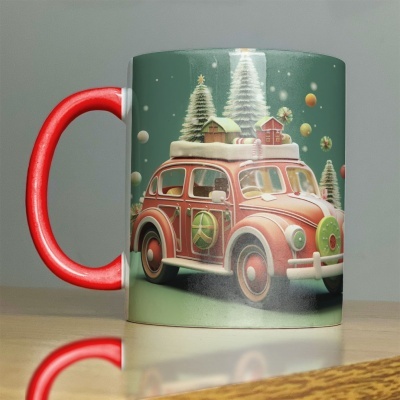 Caneca Carros de Natal