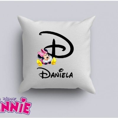 Capa de Almofada Personalizada Alfabeto Disney Inicial Menina