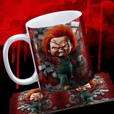 Caneca Terror Imagem  3D - Chucky