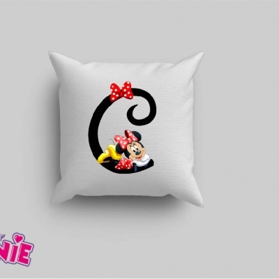 Capa de Almofada Alfabeto Disney Inicial Menina