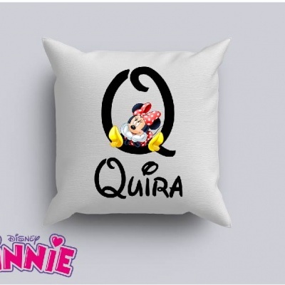 Capa de Almofada Personalizada Alfabeto Disney Inicial Menina