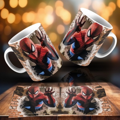 Caneca Heróis e Vilões Imagem 3D