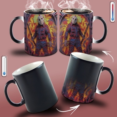 Caneca Terror Imagem  3D - Sexta-feira 13 - Jason