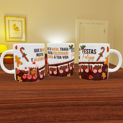 Canecas de Natal c/ frases - 12 temas