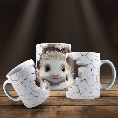 Caneca Animais Fofinhos Imagem 3D