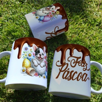 Caneca Cães Páscoa