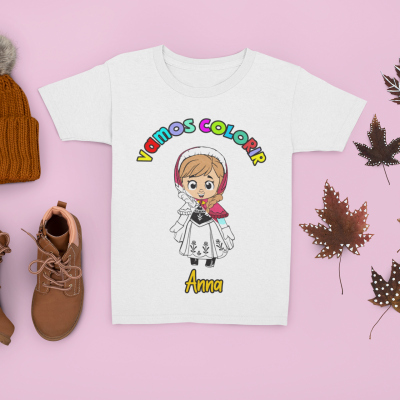 T-Shirts Vamos Colorir Princesas