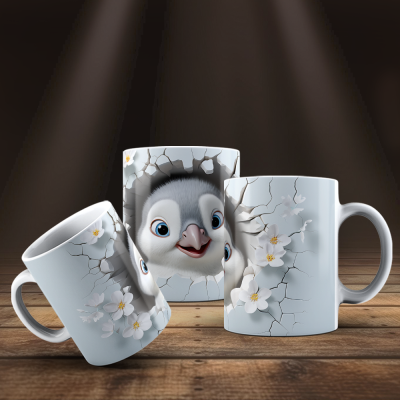 Caneca Animais Fofinhos Imagem 3D