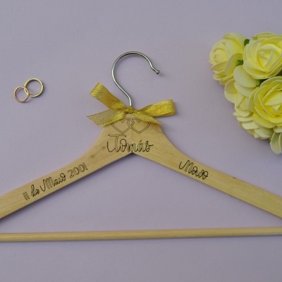 Cabide Madeira Personalizado Casamento