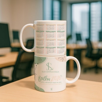 Caneca Calendário 2026 Corporativo