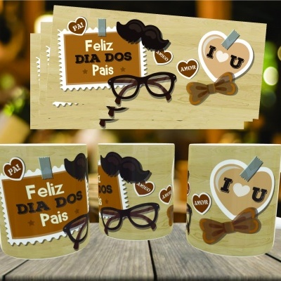 Caneca Feliz Dia do Pai - 12 Imagens