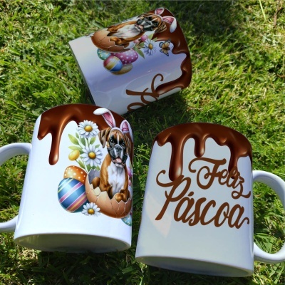Caneca Cães Páscoa
